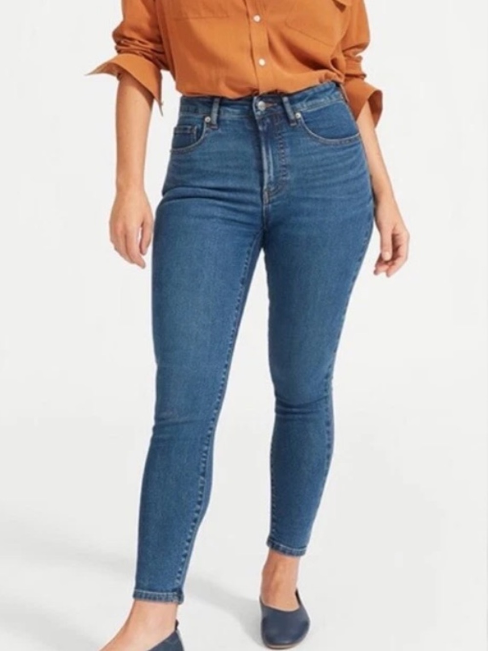 Everlane High Rise Ankle Skinny Jeans Size 30 Medium Wash